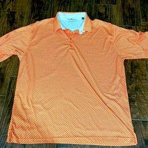 Orange paw print extra large golf polo HL Sports